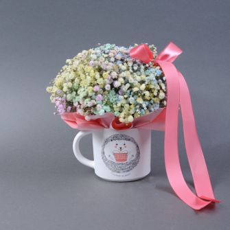 Композиція у порцеляновій чашці "Квіткова пінка"