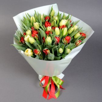 Букет тюльпанов микс "Феерия"