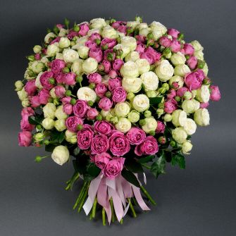 Букет із 51 троянди Сноу Ворлд і Місті Бабблз