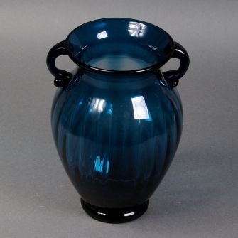 Ваза амфора синя