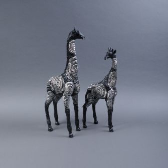 Figurines "Pair of Giraffes" (silver)