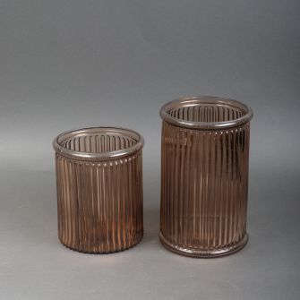 Ваза скляна бронза