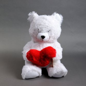 Мішка "Френк" білий 50 см