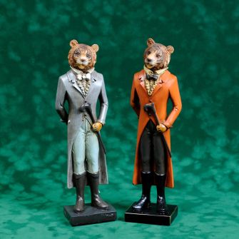 Статуетка тигр з палицею 31 см в асортименті