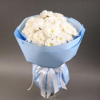 Букет хризантем "Біла ідилія"