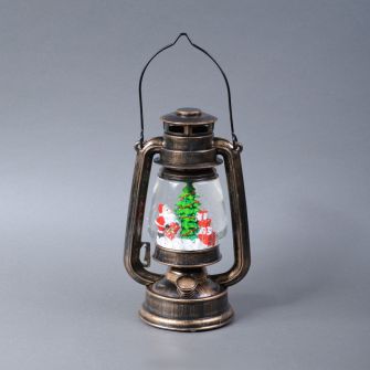 Ліхтар "Санта з подарунками, з LED підсвічуванням"