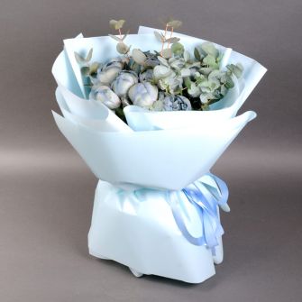 Bouquet of blue peonies