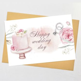 Листівка з конвертом "Happy Wedding day"