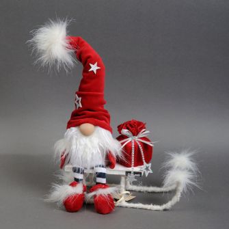 The figurine is a soft gnome, small